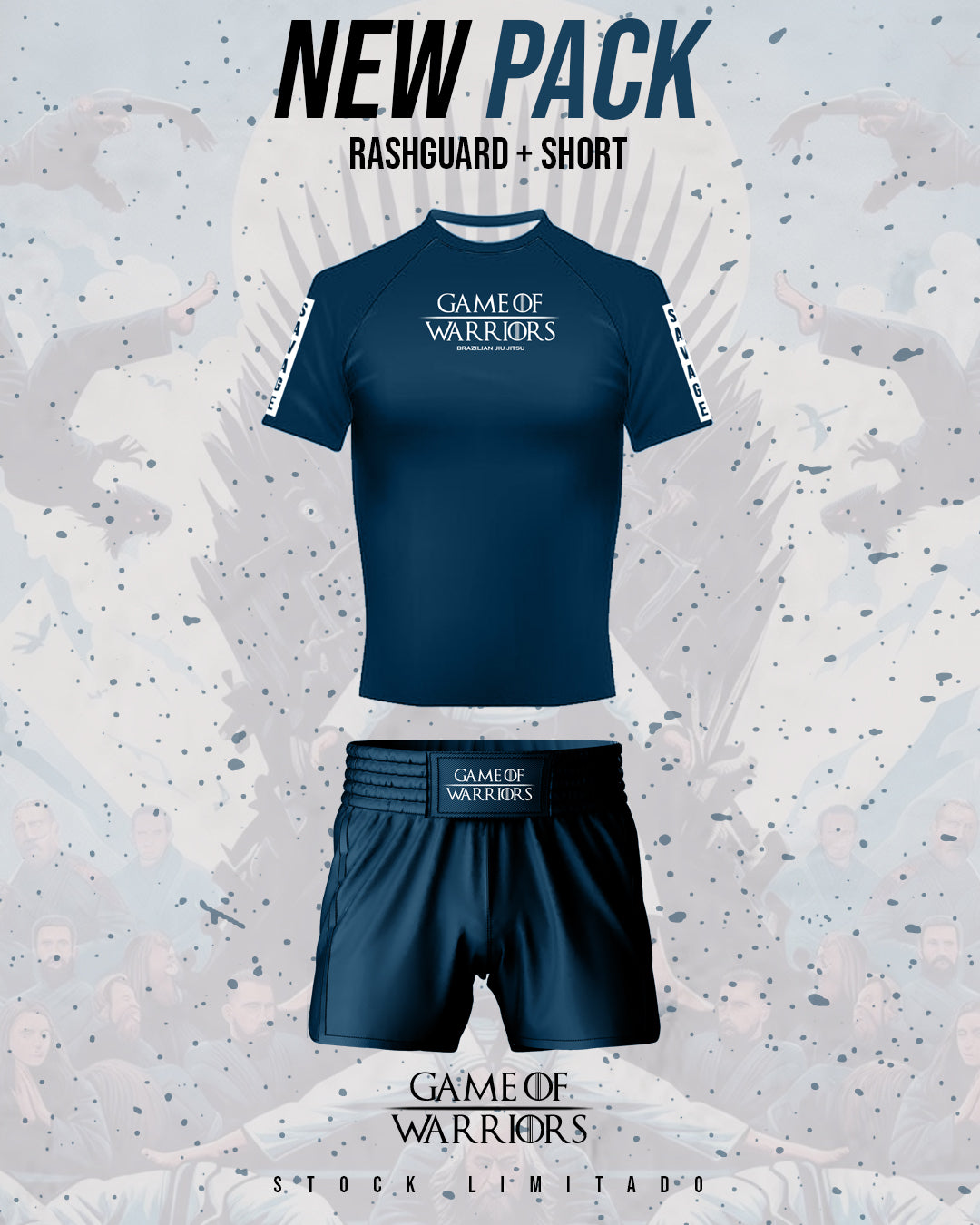 RASHGUARD Y SHORT GAME OF WARRIORS