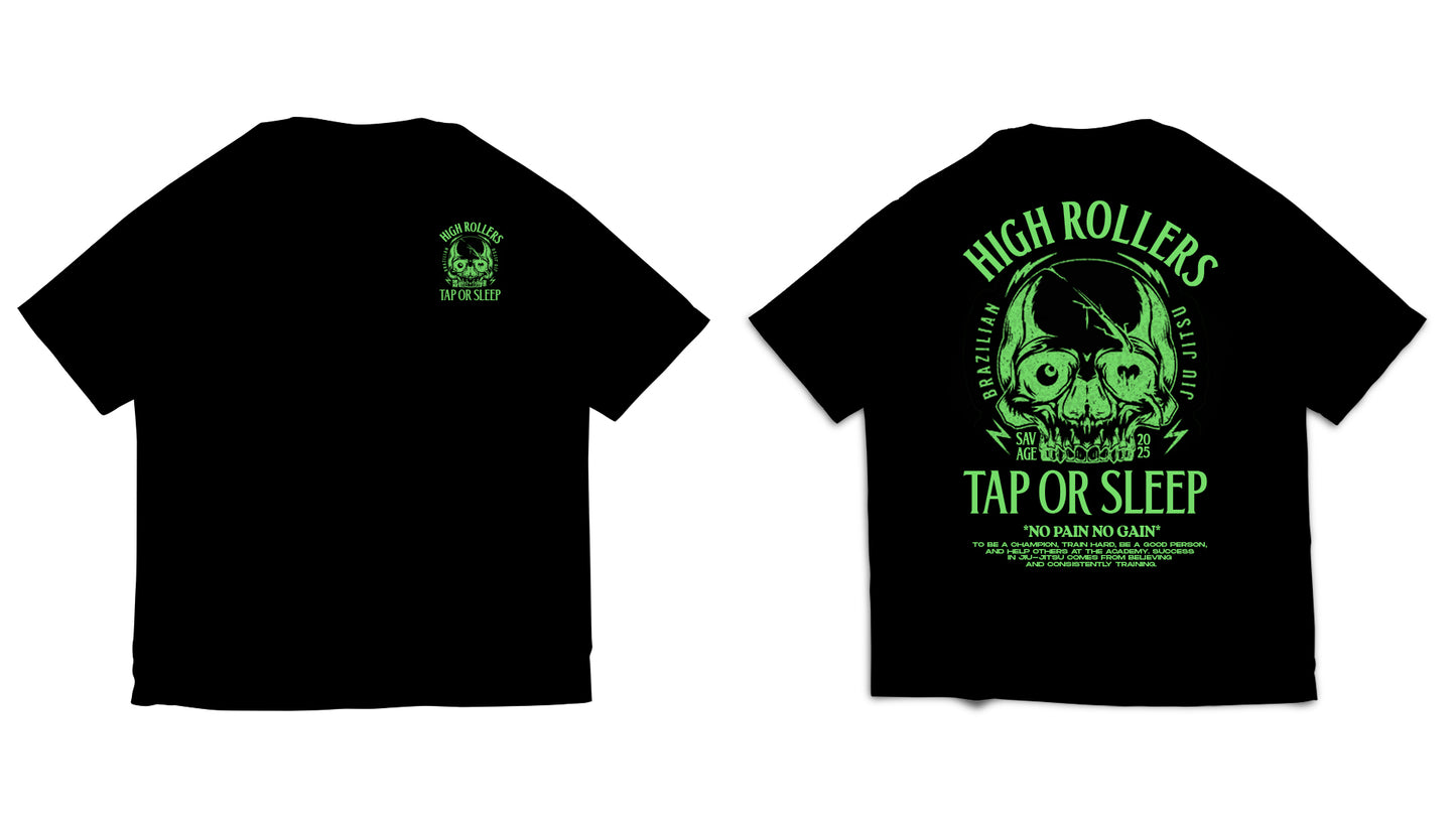 POLO NEGRO HIGHT ROLLERS OVERSIZE