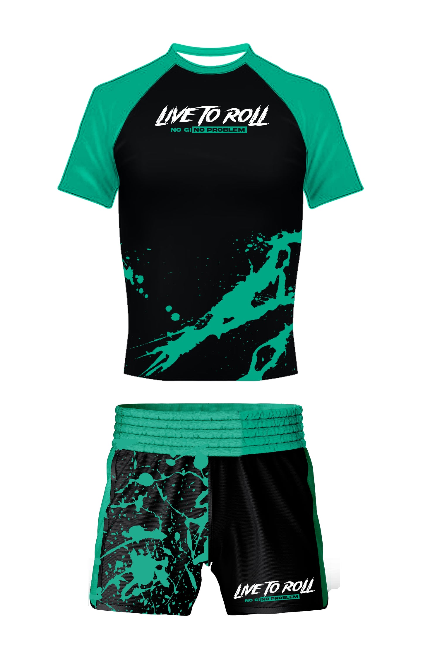 RASHGUARD Y SHORT LIVE TO ROLL