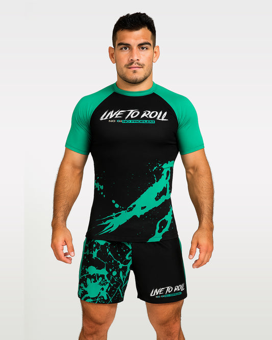 RASHGUARD Y SHORT LIVE TO ROLL